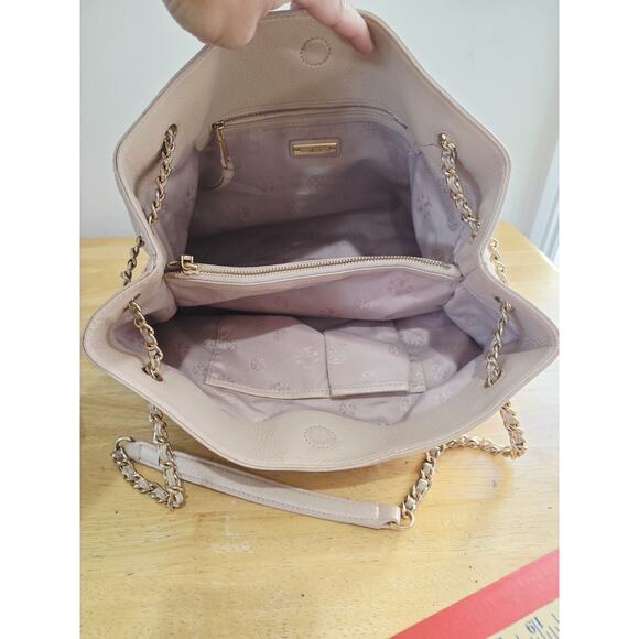 TORY BURCH Britten Pink Leather Convertible Shoulder/Crossbody Bag - Picture 11 of 12